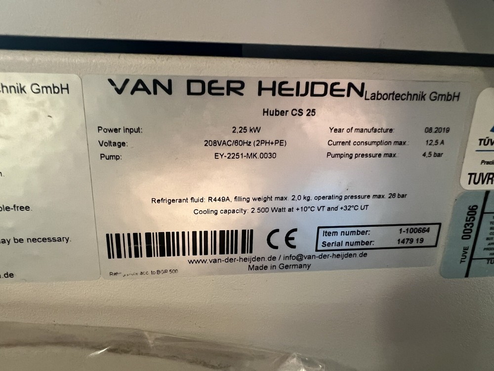 Huber CS25 Chiller - For Parts Unit Does Not Function.