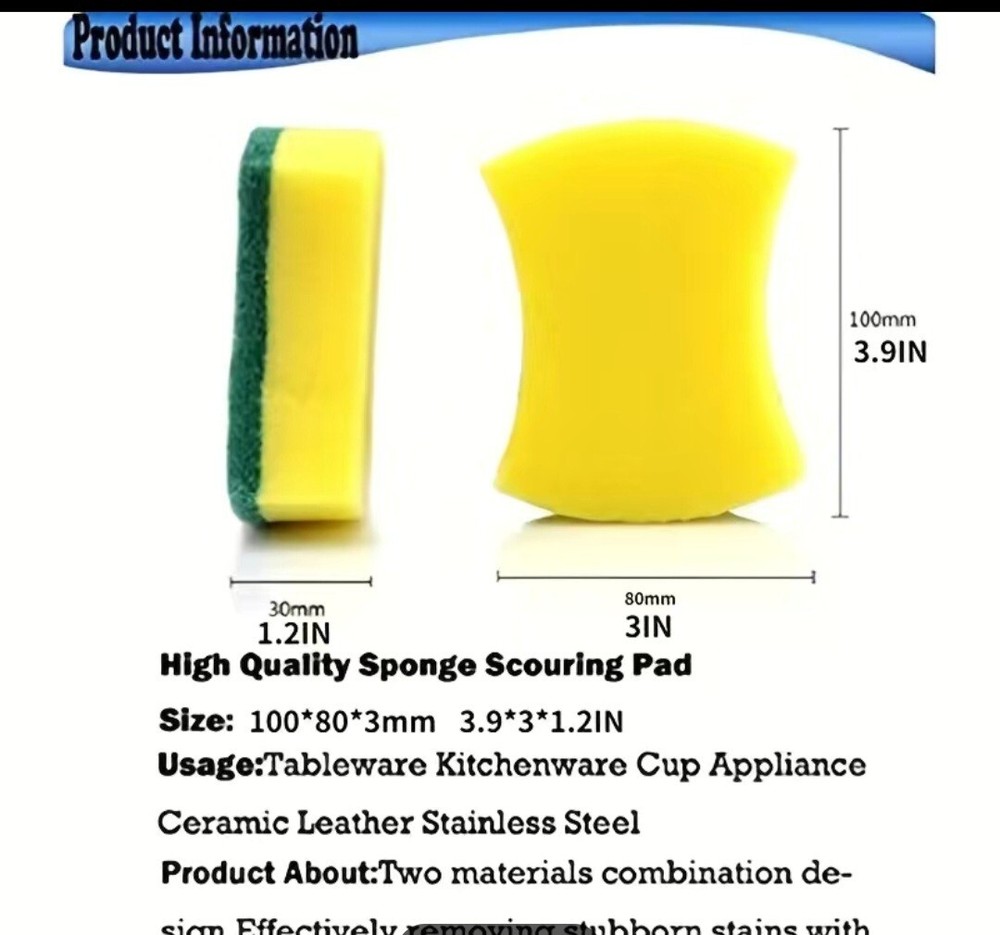 12 Pack Kitchen Sponge