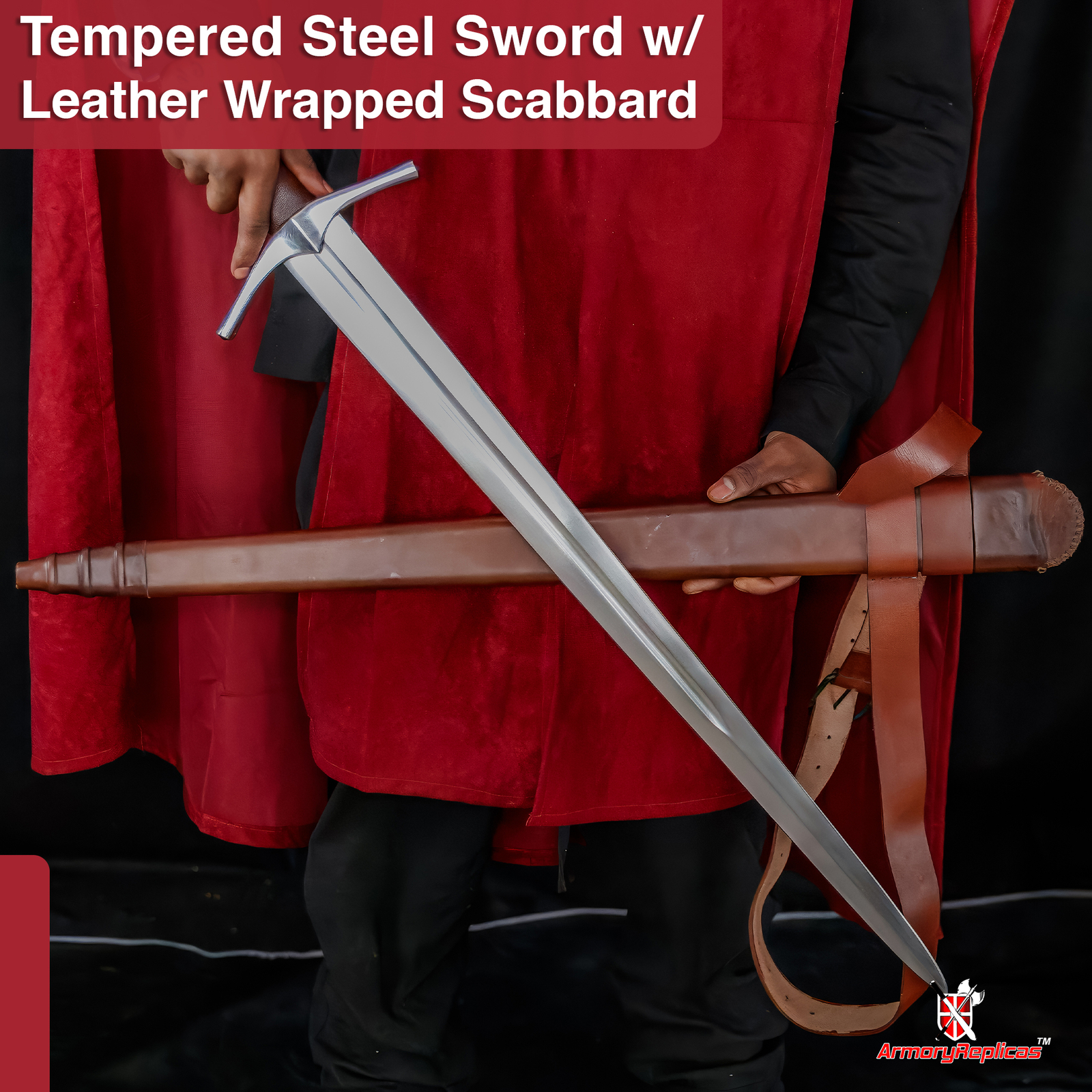 Handmade Medieval Functional Arming Sword, Carbon Steel, Battle Ready W/ Sheath