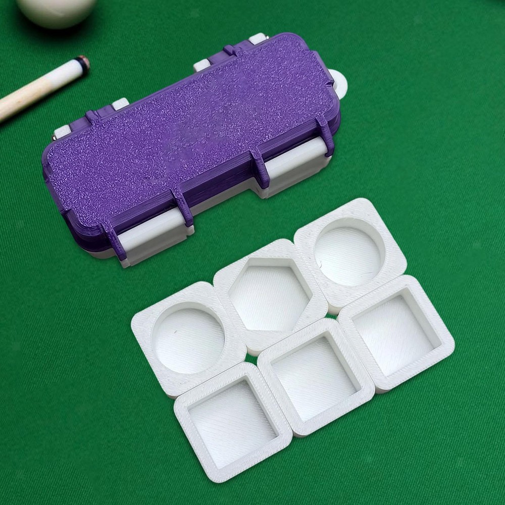 Pool Chalk Holder Practical Tool Multi Slots with Compartments Storage Box