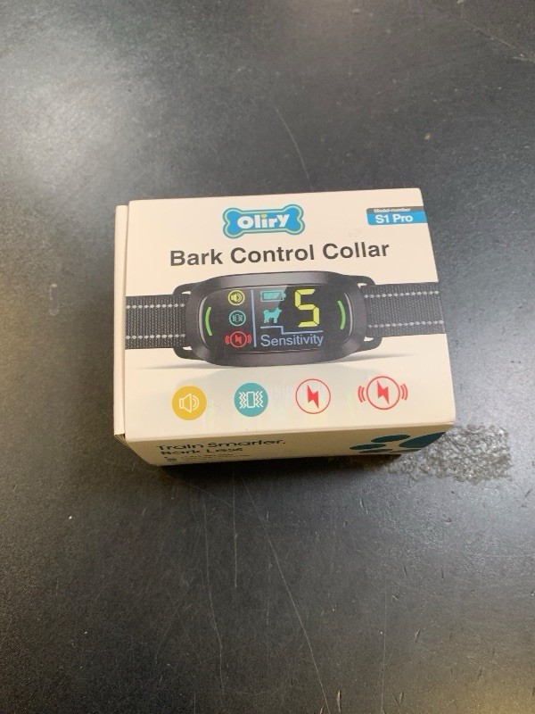 Oliry Smart AI Bark Collar for Large Medium Small Small, Black