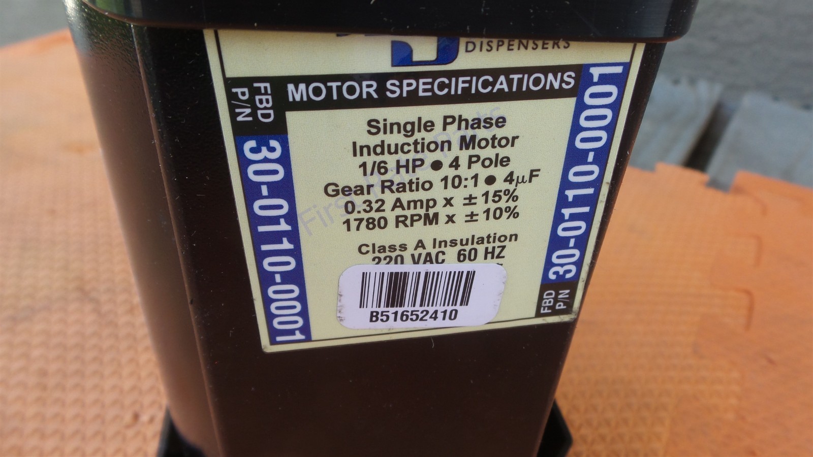 Frozen Beverage Dispenser 12-0290-0002 Motor FBD 12-0291-0003 564 772 773 774