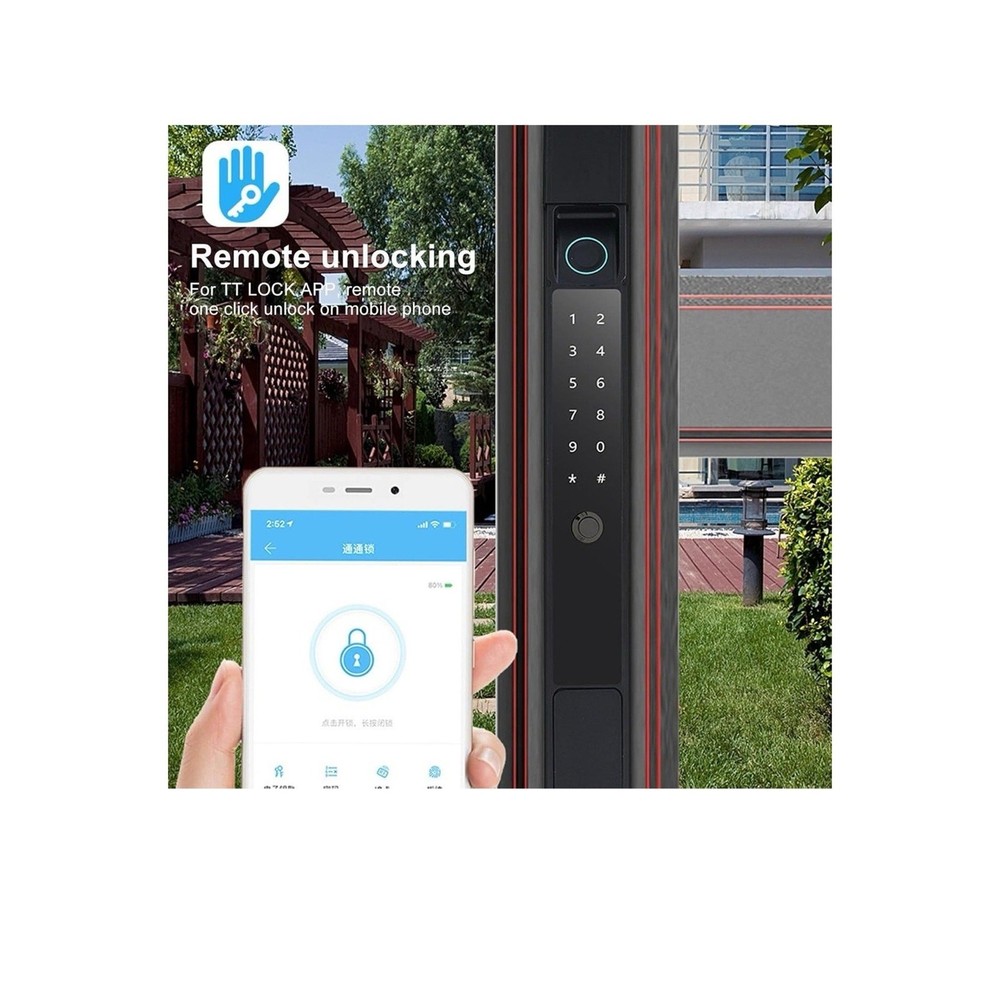 Waterproof Fingerprint Bluetooth RFID Code Keyless Electronic Smart Door Locks