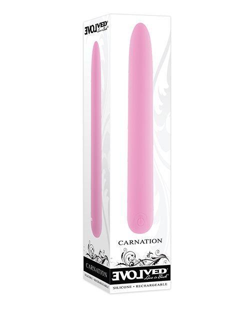 Evolved Carnation Rechargeable Silicone Slimline Vibrator Pink