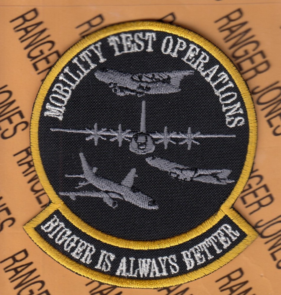 USAF Air Force Mobility Test Operations MTO AMC ~3.75" patch c/e