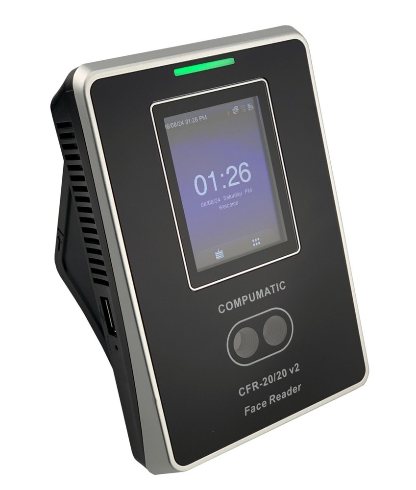 Compumatic CFR-20/20 v2 TOUCHLESS Biometric Face Recognition Time Clock w/ WiFi
