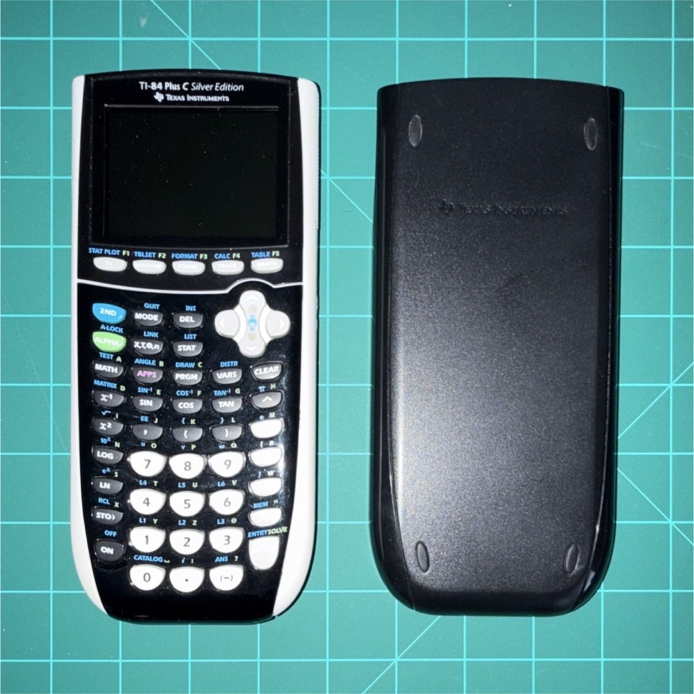 Texas Instruments TI-84 Plus C Silver Edition Graphing Calculator LCD Display