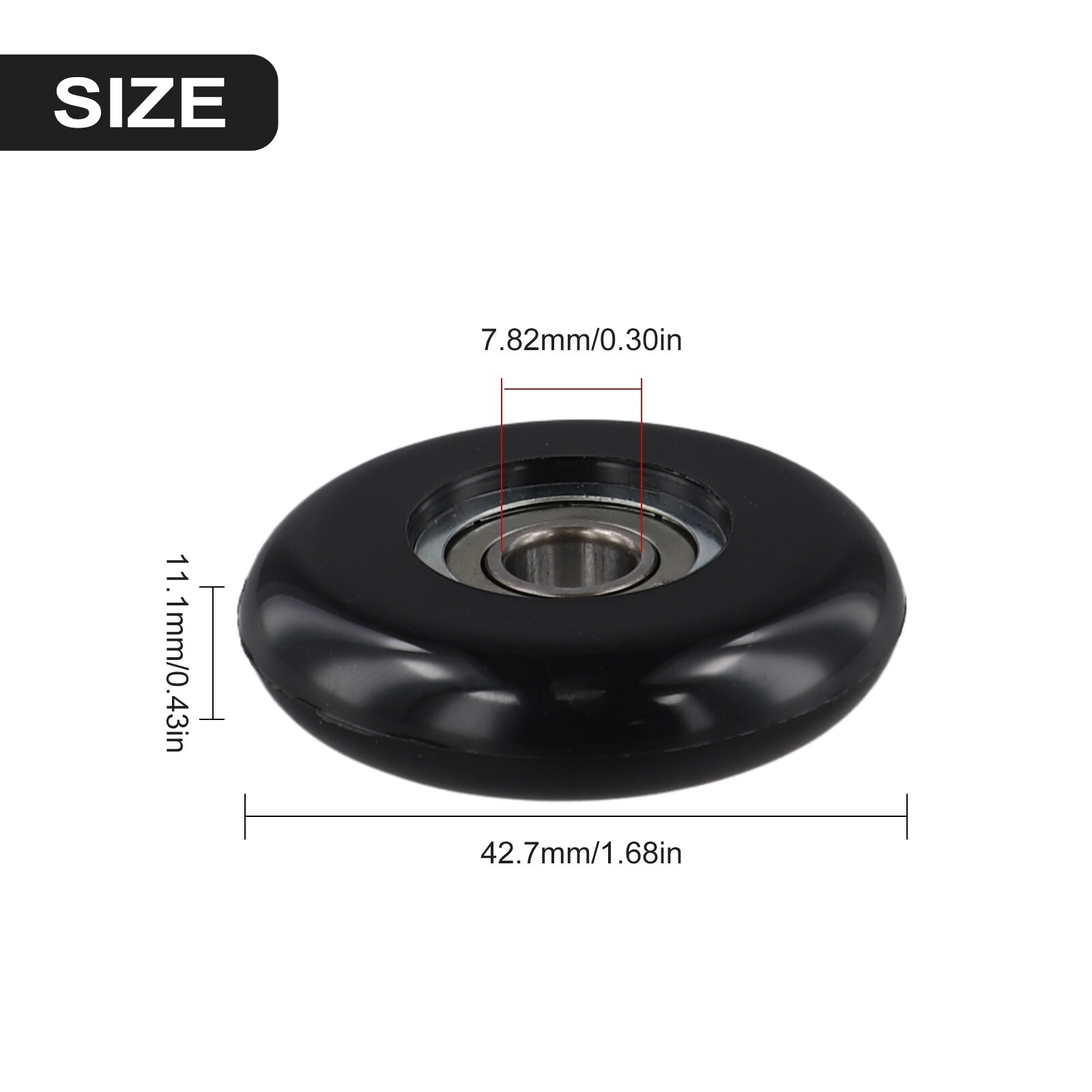 Rowing Machine Seats Wheel With Bearing 8x40x10mm Seats Cushion Moving Wheels