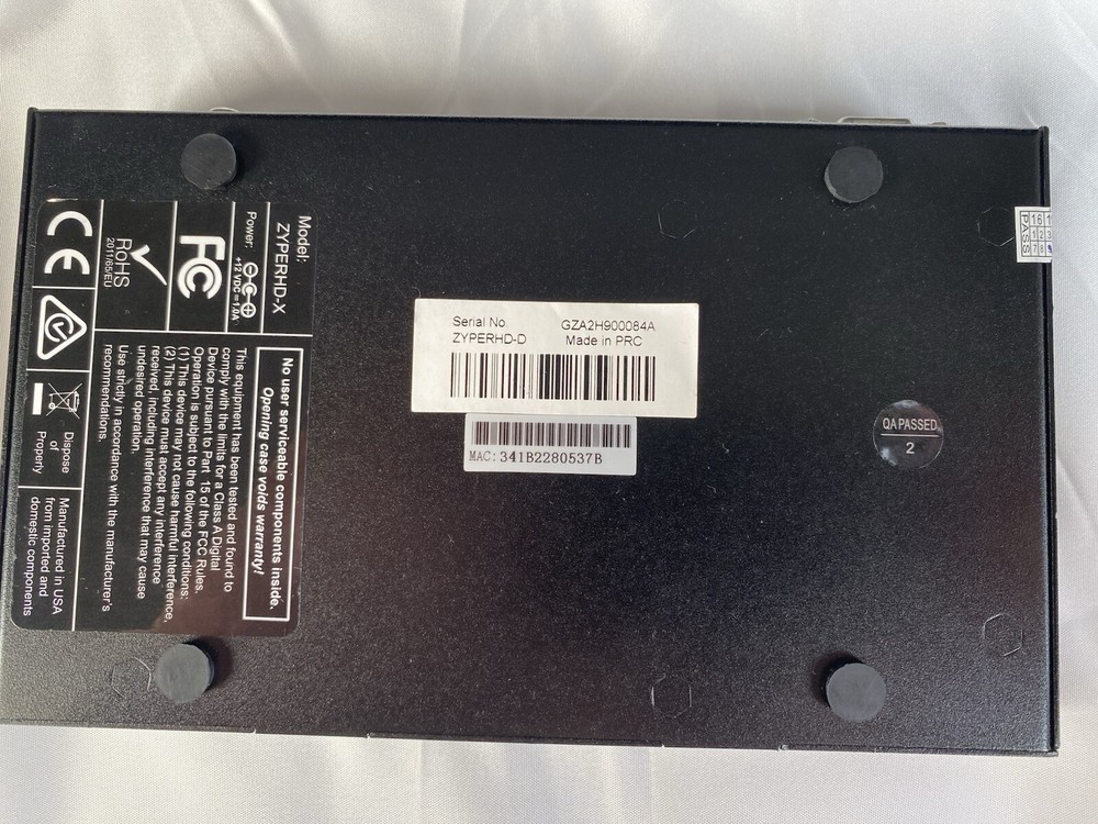 ZeeVee ZYPERHD-X ZyPerHD Digital Video Distribution Decoder