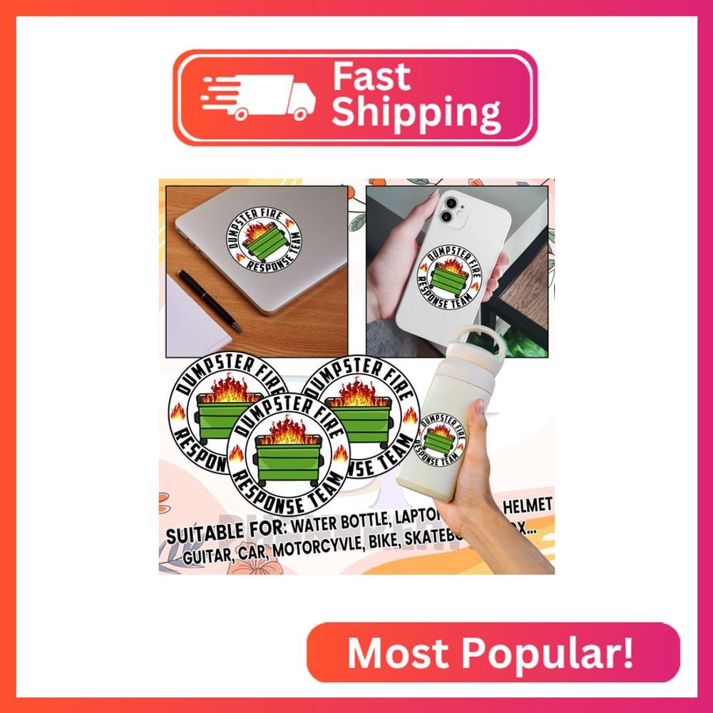 3 Pack Dumpster Fire Response Team Sticker 3" - Funny Chaos Coordinator Work Hum