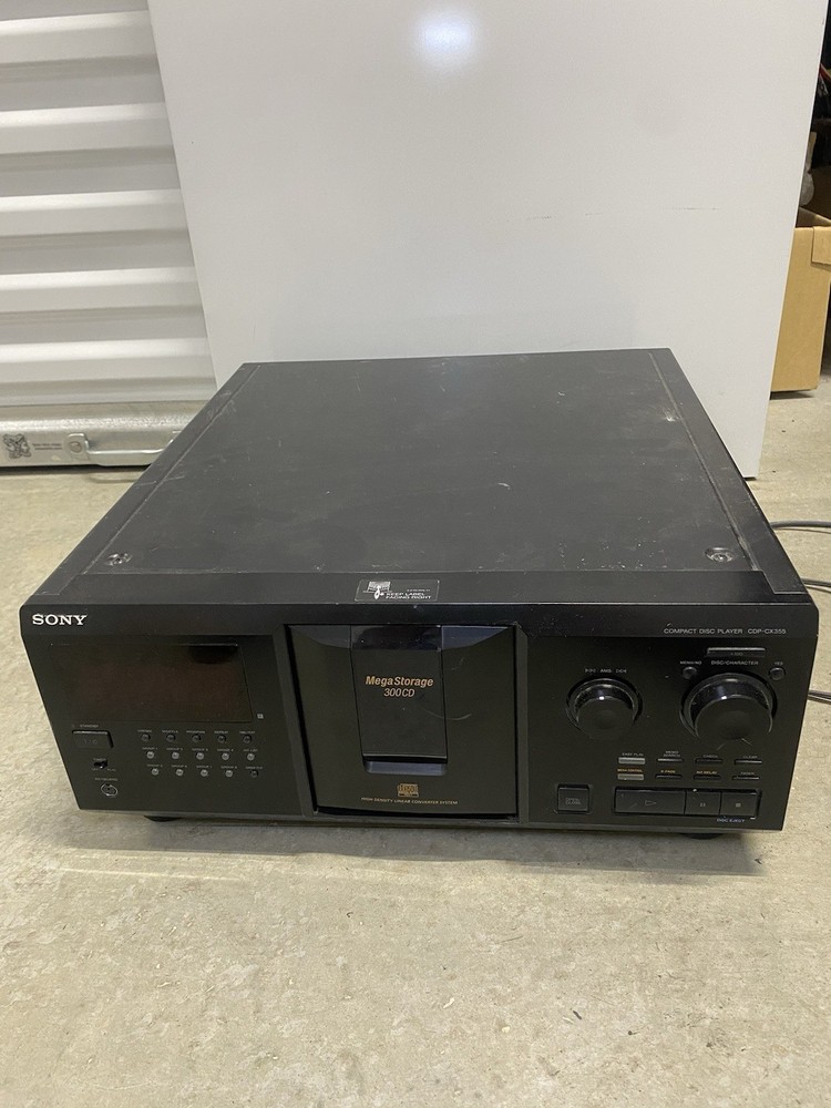 Sony MEGA Storage 300 Disc CD Player CDP-CX355 No Remote Tested