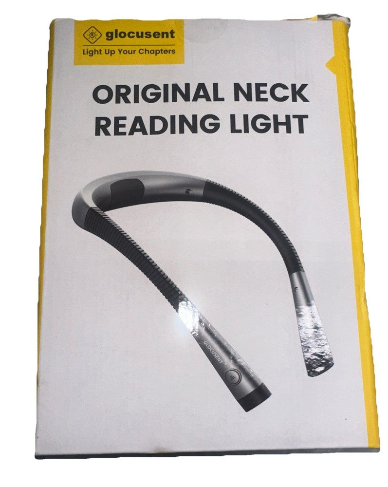 Glocusent Book Light, 3-Color & 6-Brightness Reading Light, Bendable Neck Light,