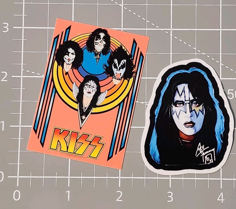 Space Ace ~ 2" Vinyl Stickers ~ Ace Frehley  ~ Kiss Guitarist RIP
