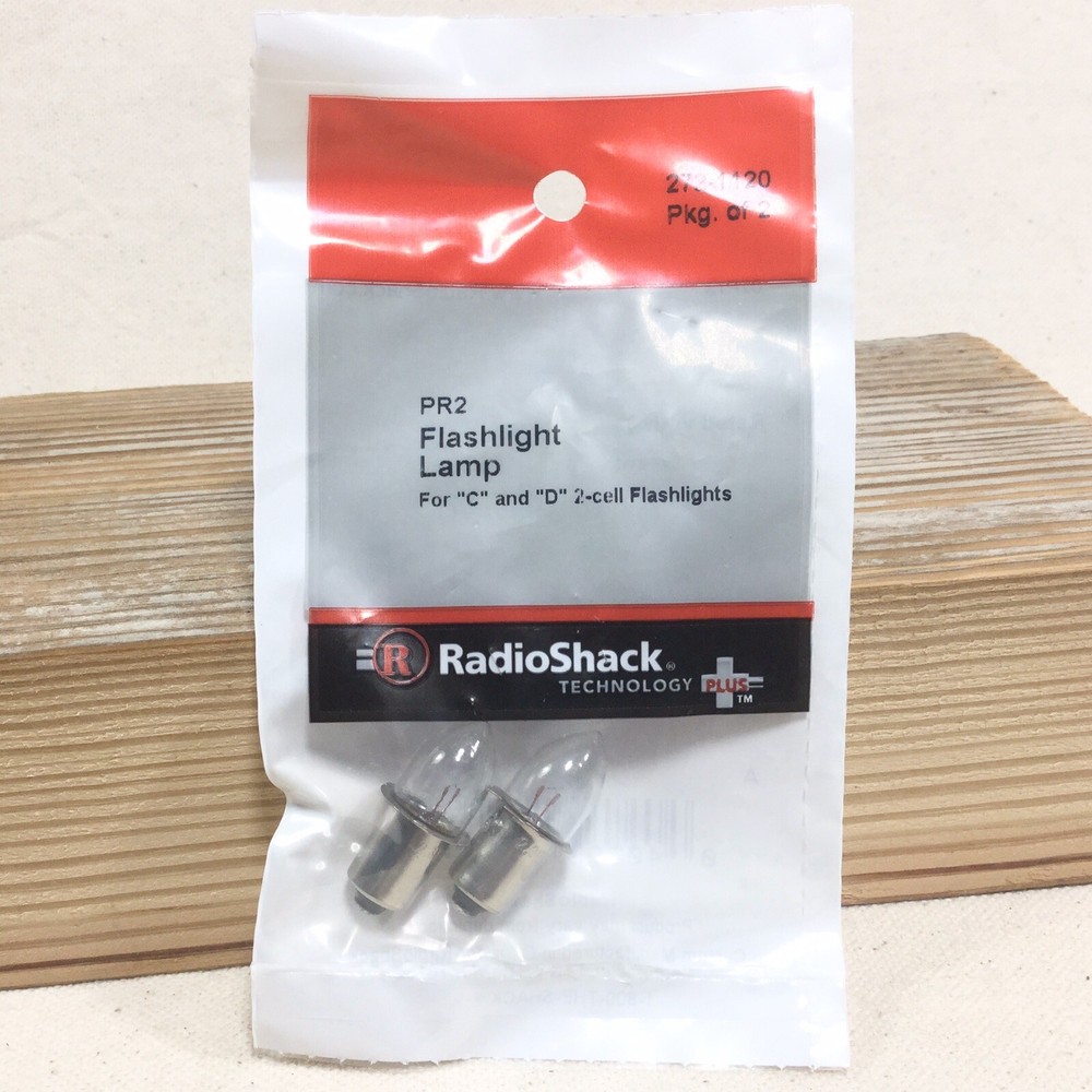 RadioShack PR2 Flashlight Light Bulb Lamp C Or D Flashlight 2 272-1120 2 Pack