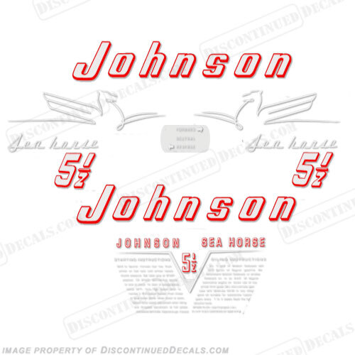 Fits Johnson 1954 5.5hp Decals