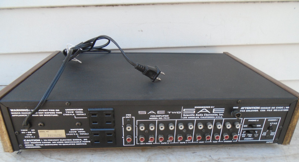 SAE TWO Preamplifier PRE Amp PA10 / READ