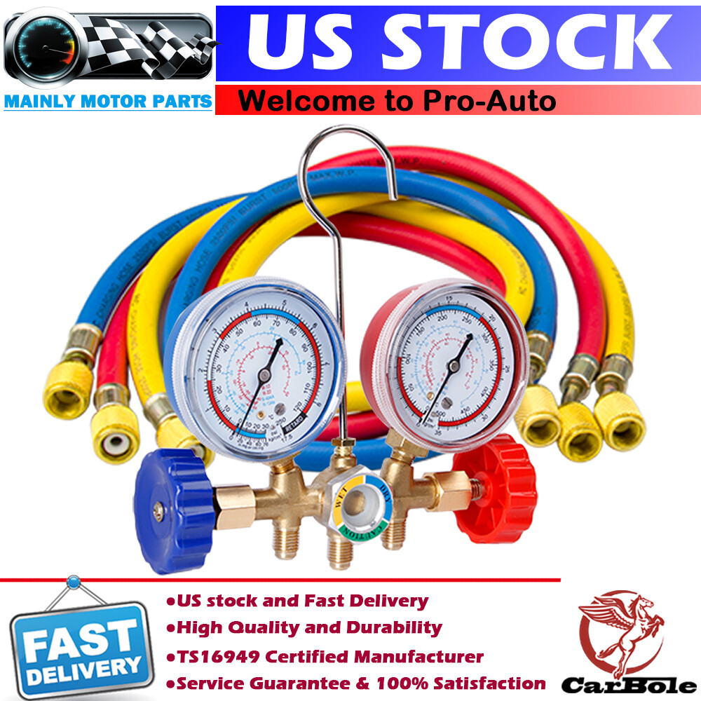 AC Diagnostic Manifold Gauge Set Charging Hose