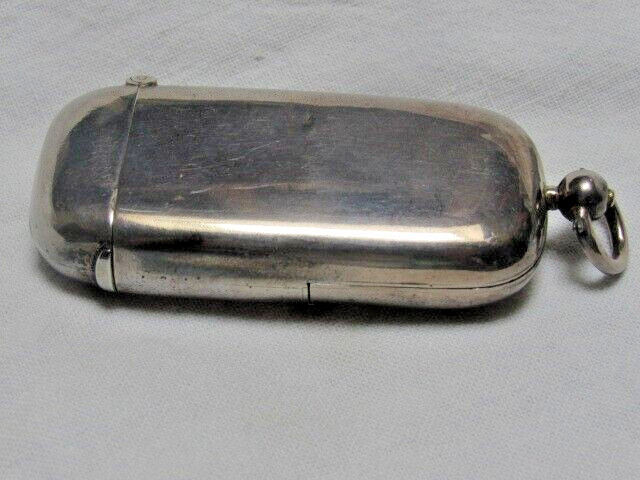 Antique English Sterling Match Safe & Coin Holder