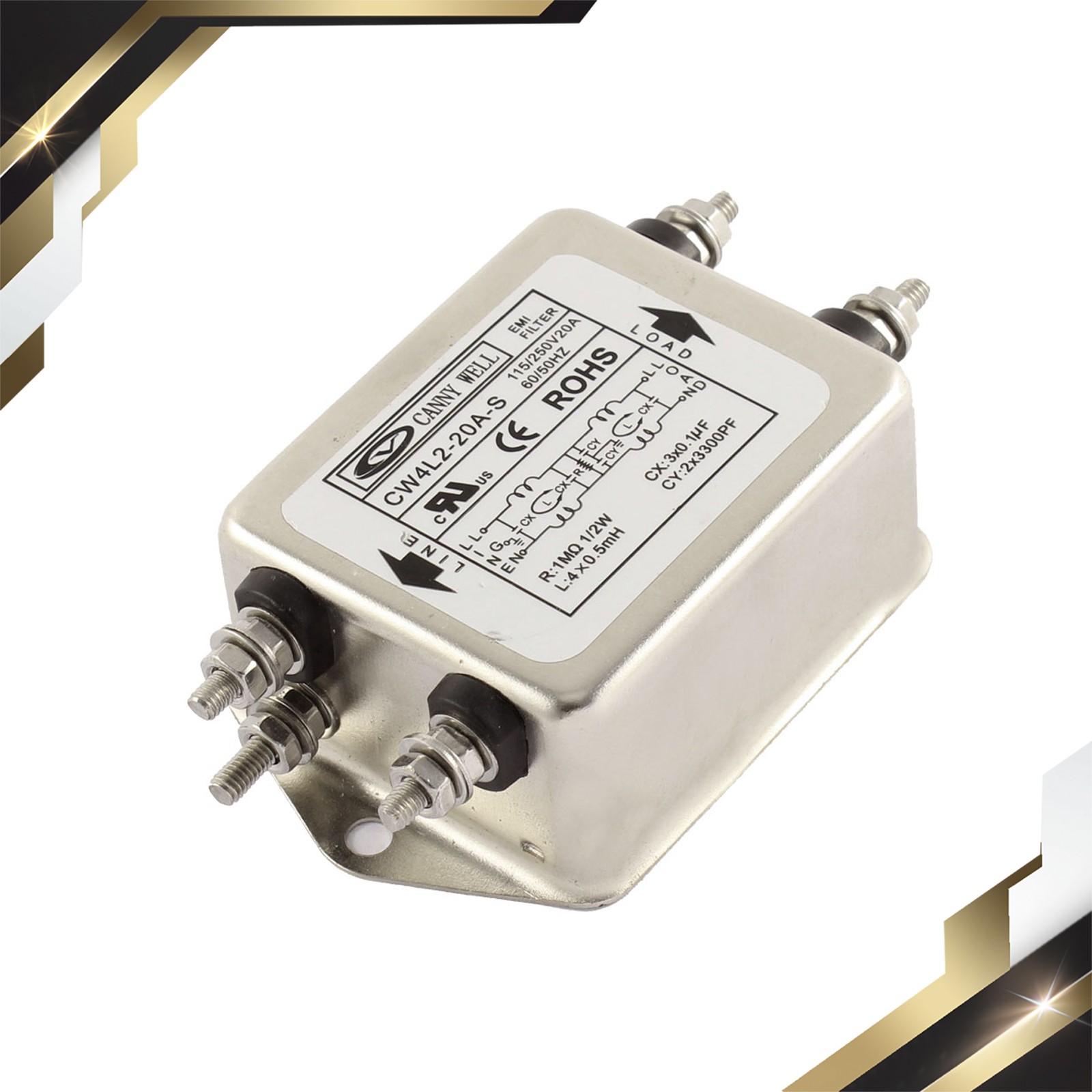 AC 115/250V 20A CW4L2-20A-S Noise Power EMI Filter