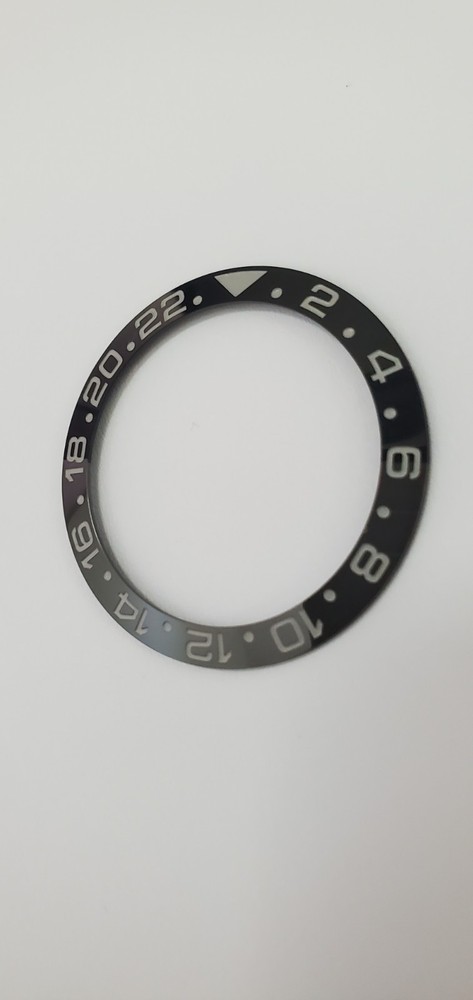 38mm Ceramic Bezel Insert Black Gray GMT Bruce Wayne Style