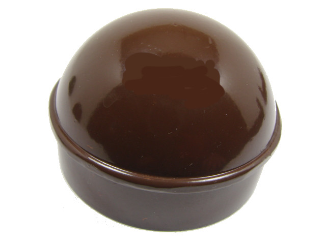 Brown Post Caps for Chain Link Fence Posts - 10 Pack