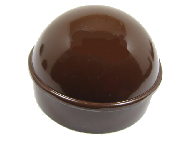 Brown Post Caps for Chain Link Fence Posts - 10 Pack