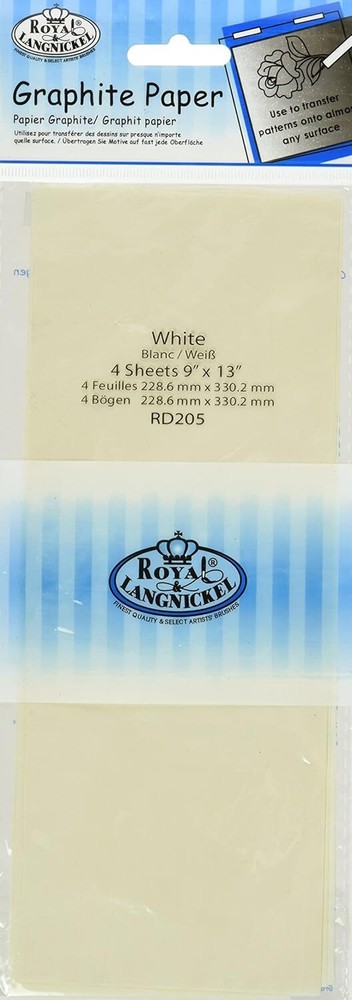 Royal Brush RD205 White Transfer Paper-9"X13" 4/Pkg