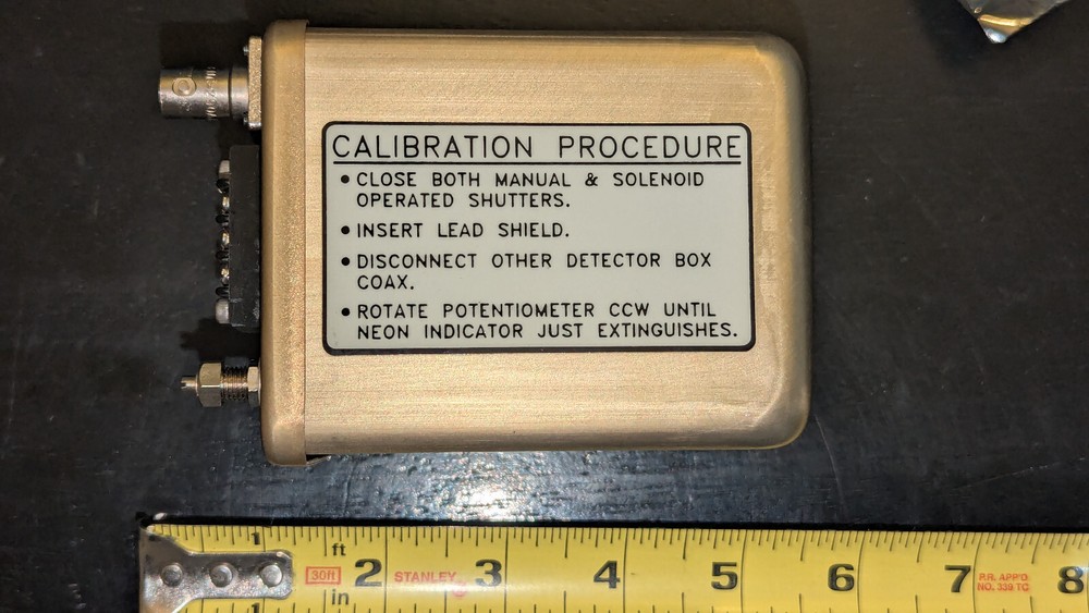 (1) Eberline 15V Gamma Detector 07828