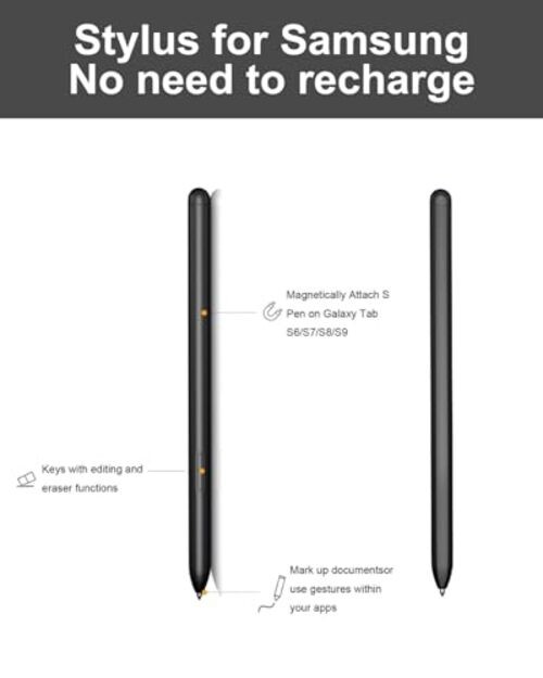 Compatible with Galaxy Tab S6 Lite S Pen Replacement Compatible with Black