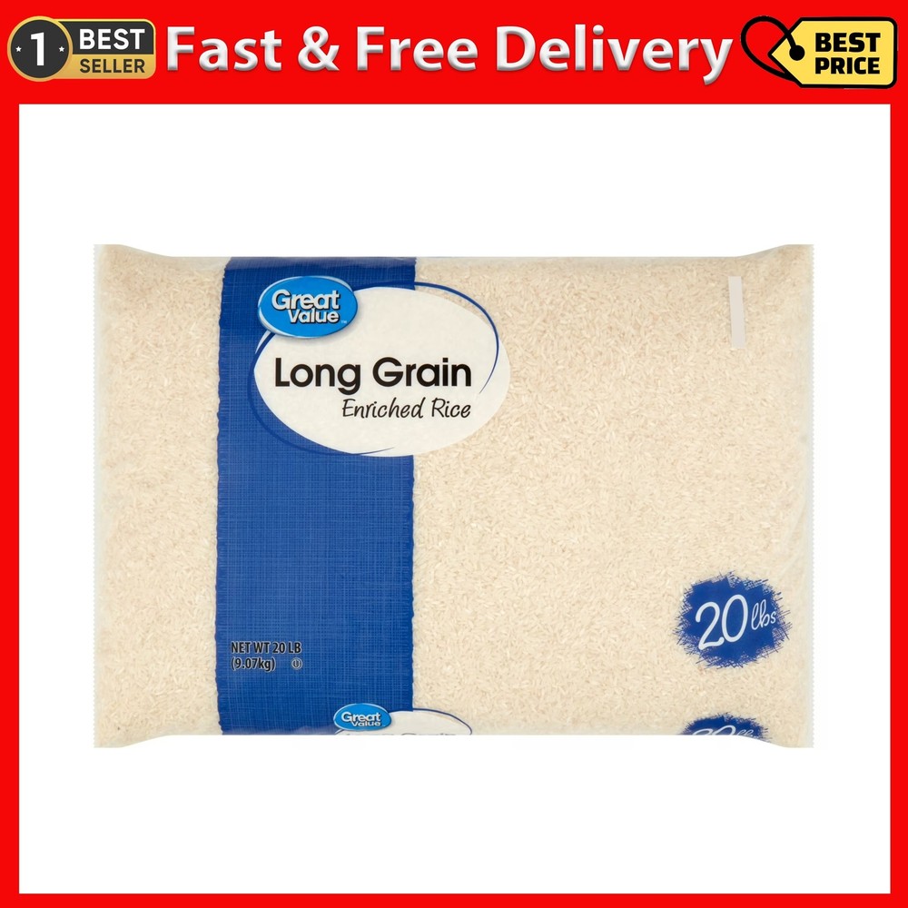 Great Value Long Grain Enriched Rice, 20 Lb