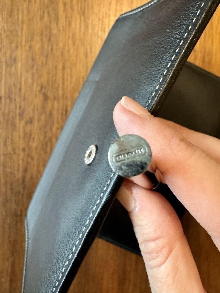 Vintage Coach Black Leather Day Planner