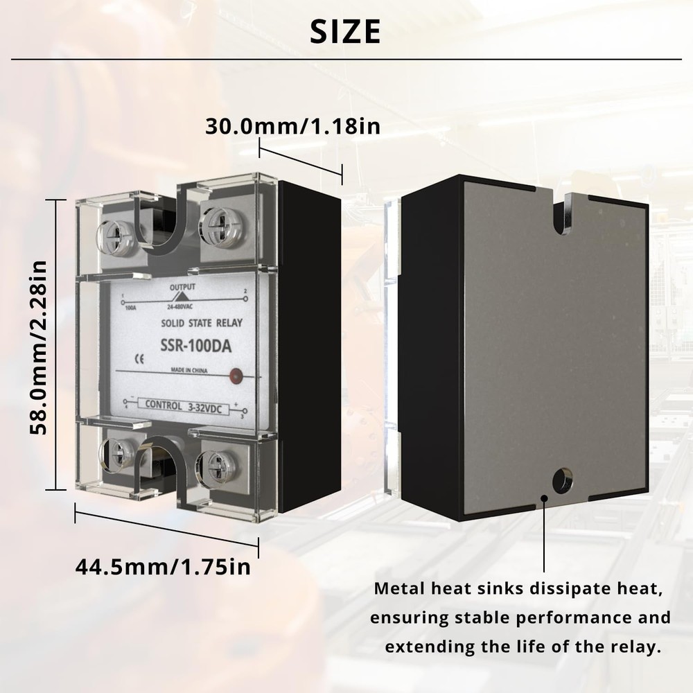 Single Phase SemiConductor Relay Module SSR80DA 332V DC Load 24480V AC