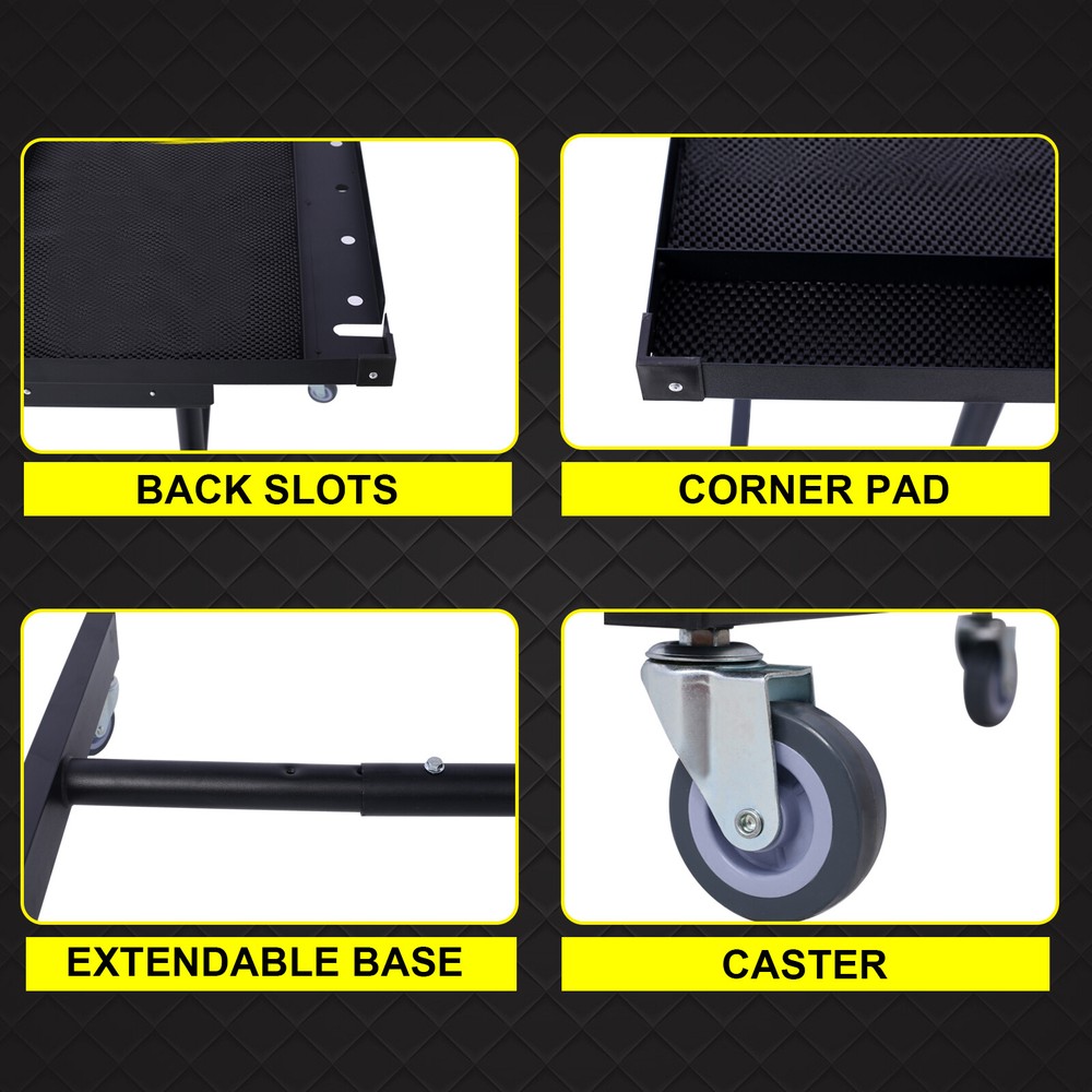 Adjustable Tear Down Work Table with Drawer 220LBS Capacity with Swivel Casters