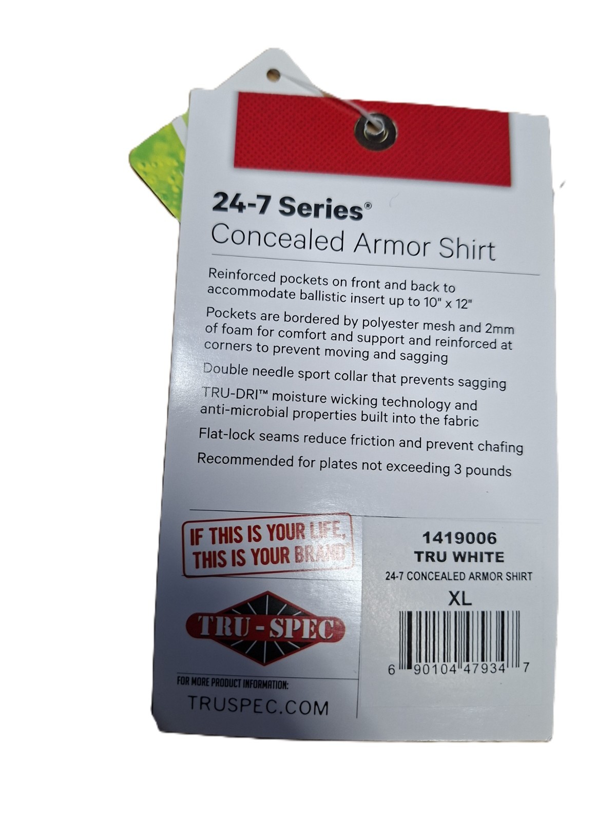 24-7 Concealed Soft Armor Shirt - No Armor Plates - White