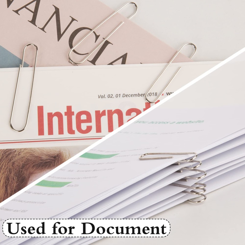 700pcs Paper Clips Assorted Sizes Large (700PCS) Large, Silver