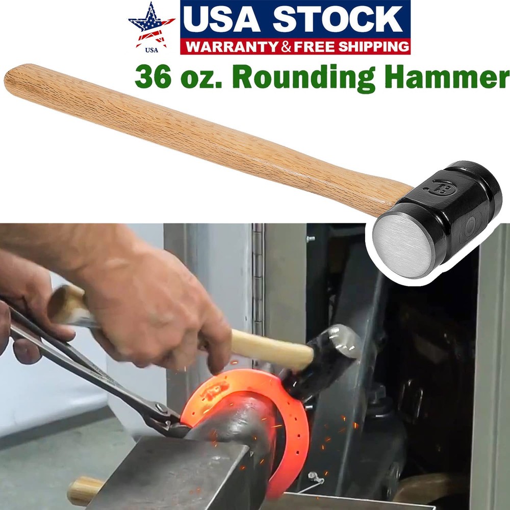 36oz 61B Rounding forge Hammer, Versatile Blacksmith Hammer