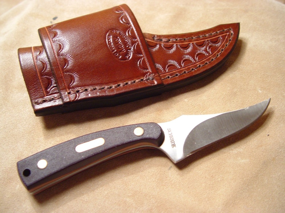 Custom Leather Crossdraw Sheath for Schrade Sharpfinger 152OT