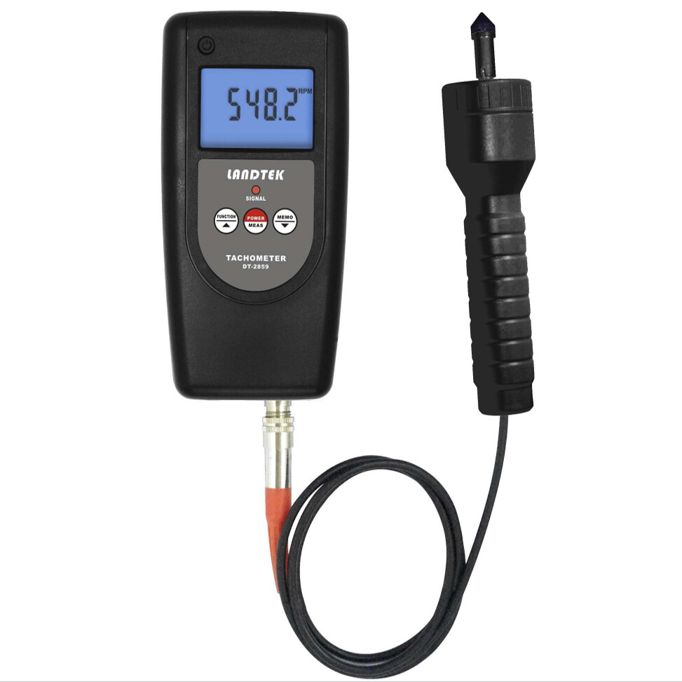 LANDTEK DT-2859 Digital Tachometer rotative velocity surface speed frequency