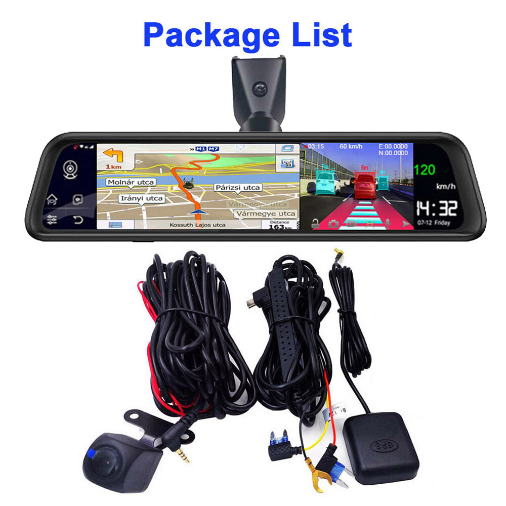 12" 4G Special bracket Car Camera rearview Android Mirror ADAS Remote Dash Cam
