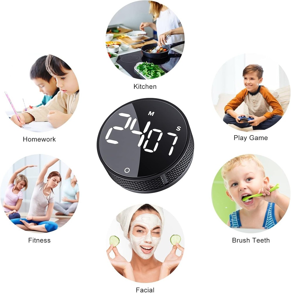 Digital Kitchen Timers, Visual timers Large LED Display Magnetic Countdown Co...
