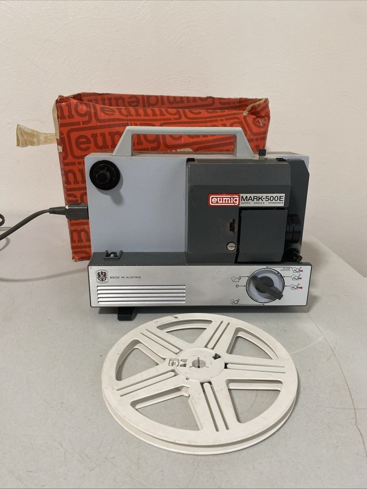 EUMIG Mark 500E Projector - 8mm Std Super – w BOX  - Austria TURNS ON