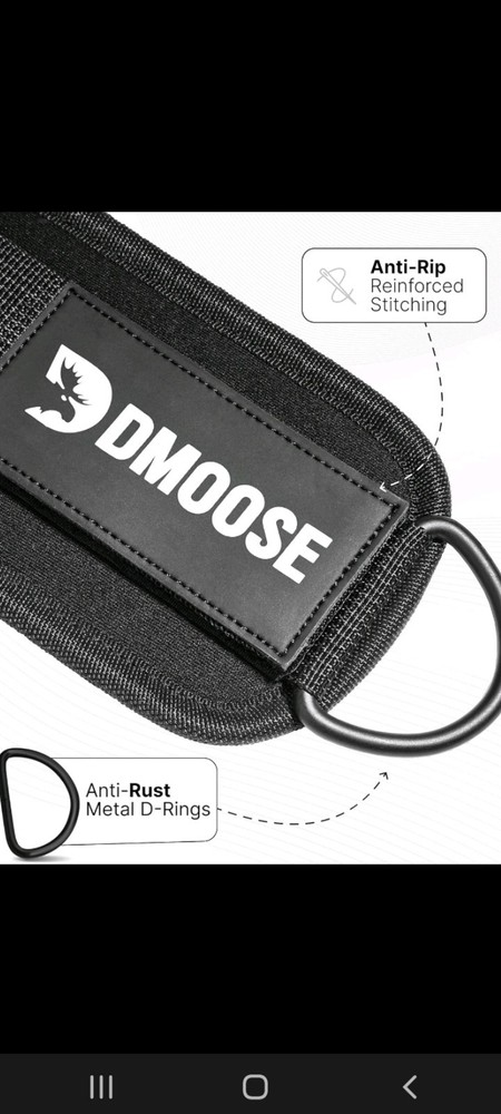 DMoose Ankle Strap for Cable Machines Black