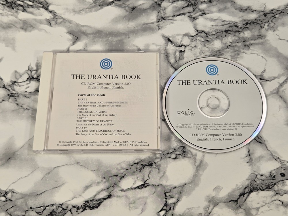 The Urantia Book - Computer Version 2.00 (PC CD-ROM, 1997) -- 1955 Printed Text