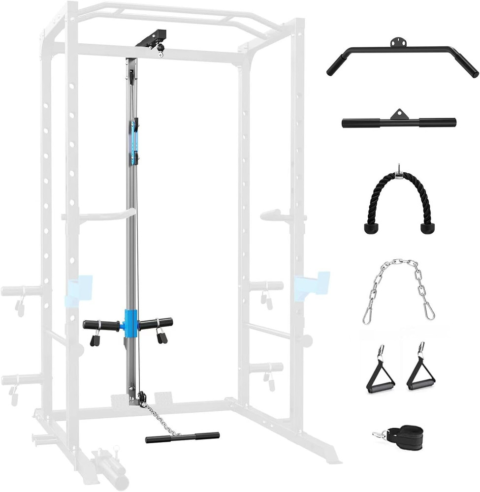 LAT Pull down Attachment for Power Cage, Multi-Functional Power Rack Optional Ca