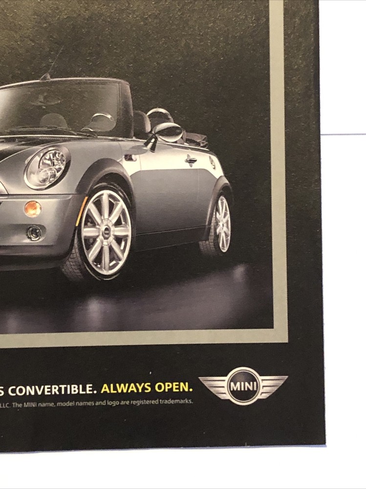2007 Mini Cooper S Convertible PRINT AD Not Every Guy Can Keep It Open