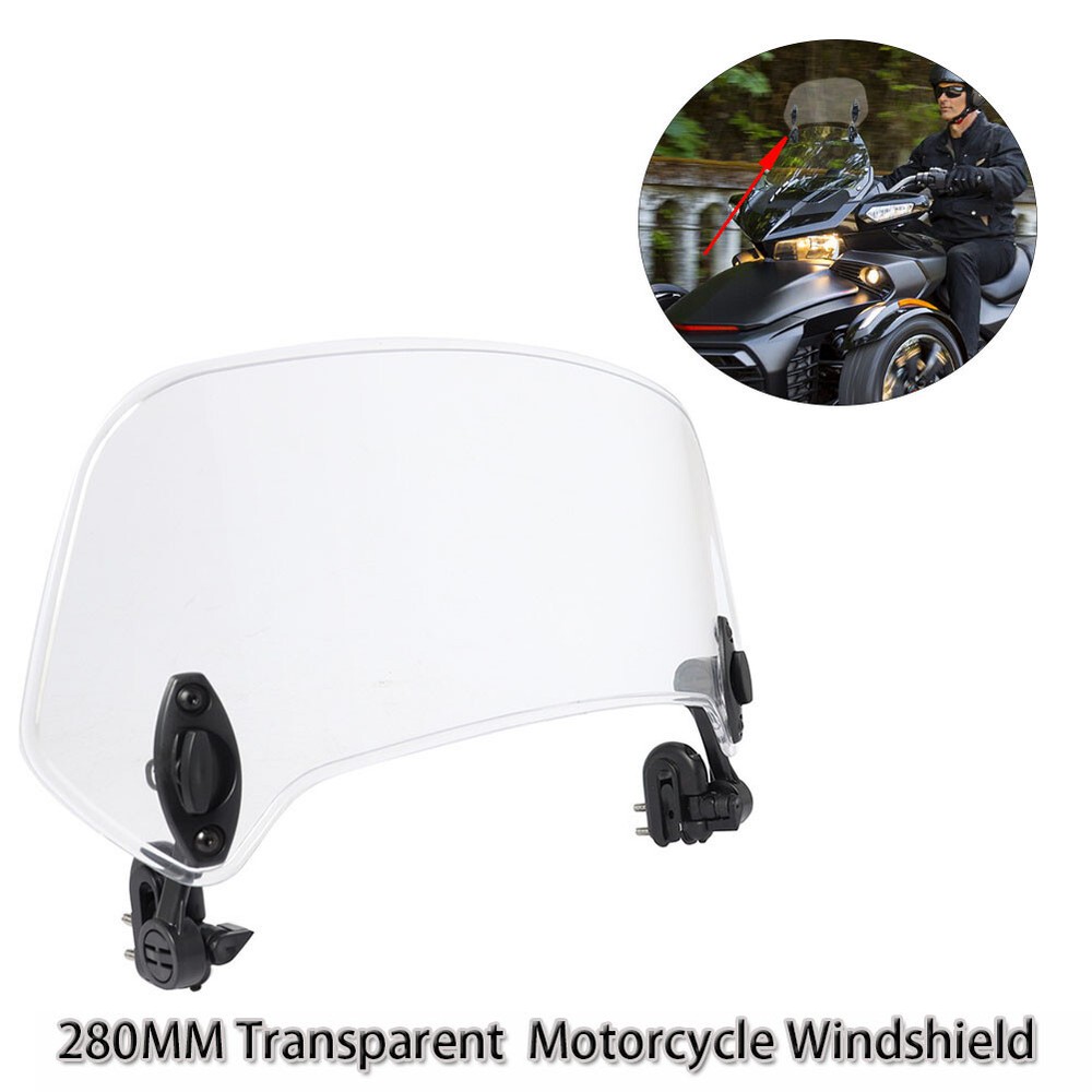 Motorcycle Adjustable Clip-on Windscreen Extender Windshield Extension Universal