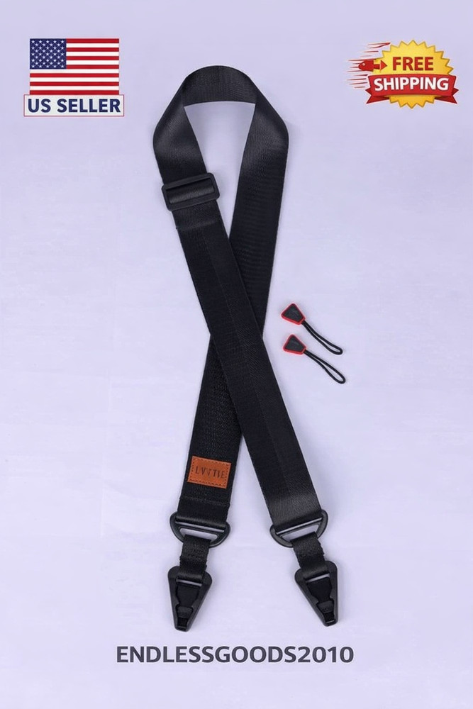 Quick-Release Adjustable Camera Neck Strap for DSLR/SLR/Mirrorless Cameras Black