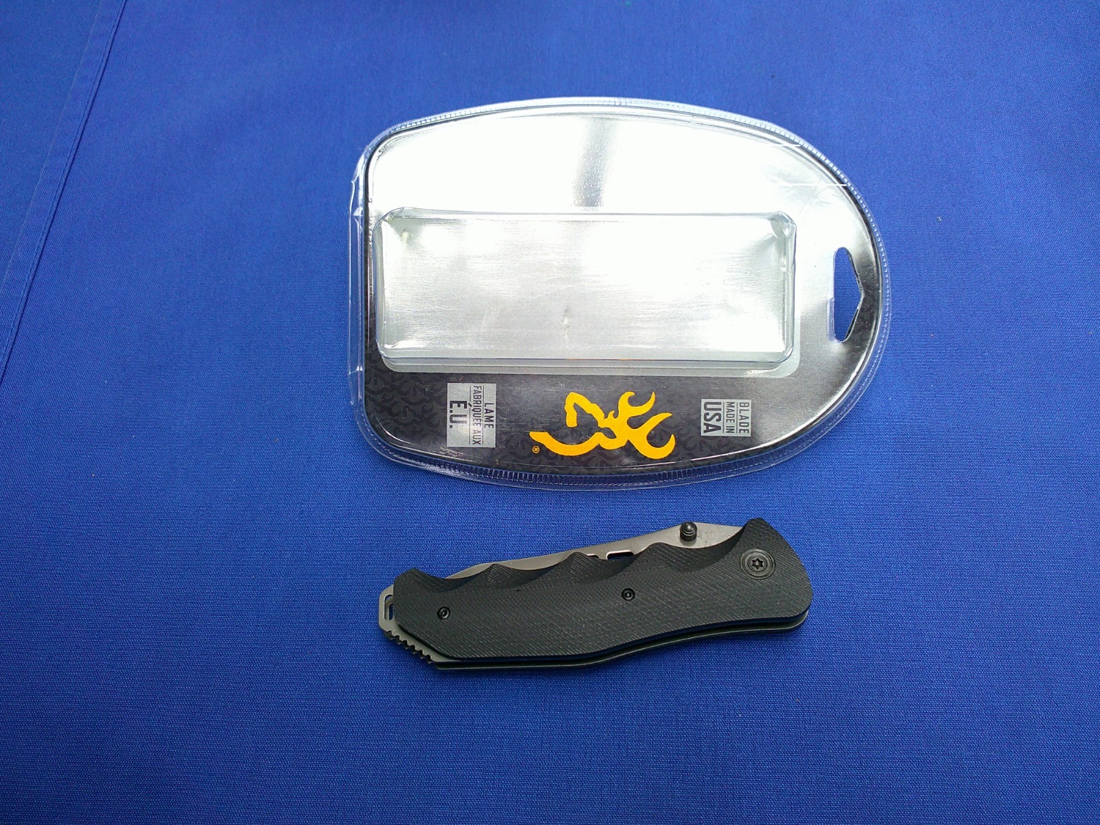 Browning Black Label Tactical USA Knife Spring Assist Liner G-10 Scales New USA