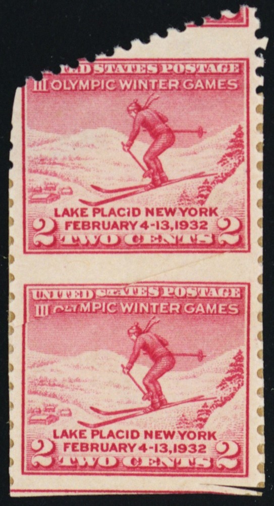 716 Var, Mint UNIQUE Imperforate Between Error Pair With Certificate Stuart Katz