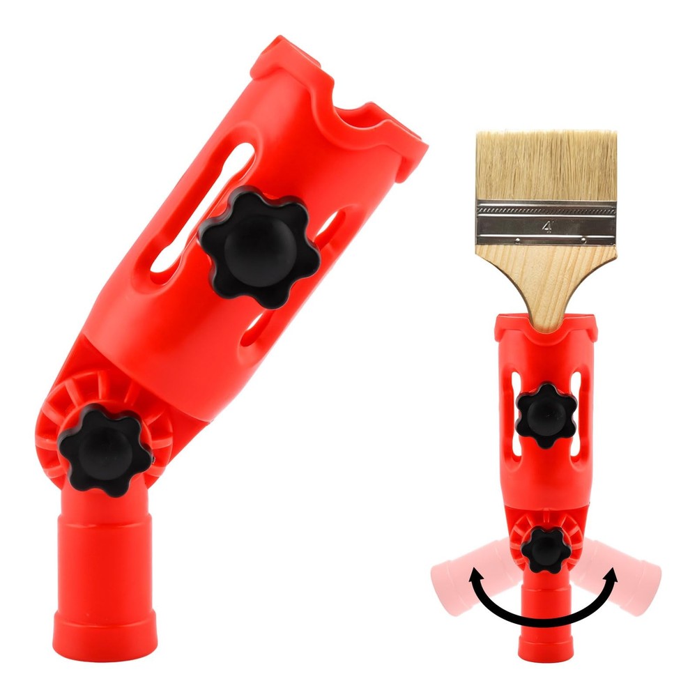 Multi-Angle Paint Brush Extender,Paint Edger Tool for High Ceilings, Red